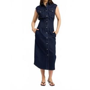 En Saison Dark Blue Midi Dress